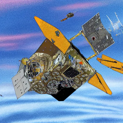 Prompt: a spacecraft made out of weasels