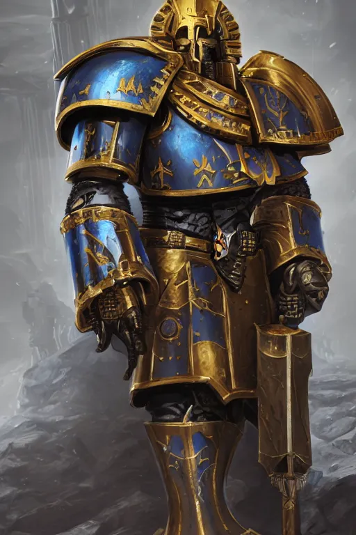 Image similar to armor portrait heros warhammer 4 0 k horus heresy fanart - the primarchs emperor by johannes helgeson animated with vfx concept artist & illustrator global illumination ray tracing hdr fanart arstation zbrush central hardmesh 8 k octane renderer comics stylized