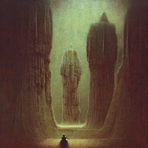 Image similar to the lost city by beksinski