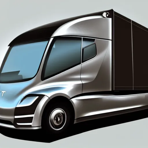 Image similar to handmade sketching of a tesla truck, made during the renaissance, sketch, hd