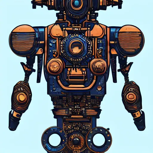 Prompt: coloured marker illustration of a steampunk geometric scifi tech hardsurface, symmetric form exploration, big medium small, artstation, concept art