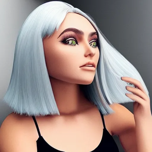 Prompt: “These 3D portraits are unbelievably incerdibly realistic. nvidia hairworks. portrait of Gorgeous girl with white hair futuristic. In bodysuit. By Charli Amani. By Bobbang. perfect facial detail, beautiful, elegant