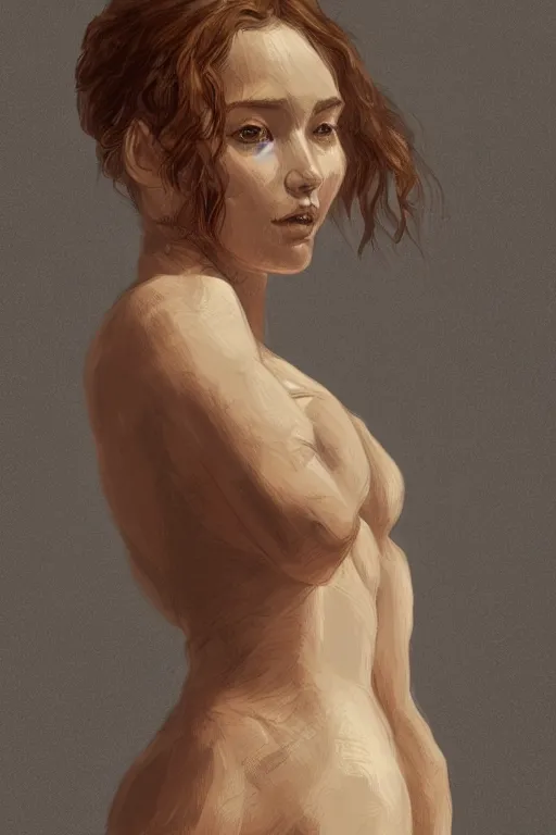 Image similar to beautiful natural coy cottagecore peasant maiden master life drawing, intricate, elegant, highly detailed, digital painting, artstation, concept art, smooth, sharp focus, illustration, art loish