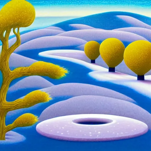 Image similar to A barren winter landscape by Chiho Aoshima