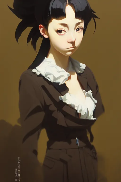 Prompt: baroque oil painting of key visual portrait concept art of rich anime capitalist girl, brutalist, dark fantasy, rule of thirds golden ratio, fake detail, trending pixiv fanbox, acrylic palette knife, style of makoto shinkai studio ghibli genshin impact jamie wyeth james gilleard greg rutkowski chiho aoshima