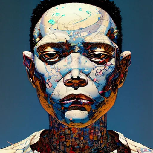 Prompt: citizen portrait soft light painted by james jean and katsuhiro otomo and erik jones, inspired by zimbabwean akira anime, smooth face feature, intricate oil painting, high detail illustration, sharp high detail, manga and anime 1 9 9 9