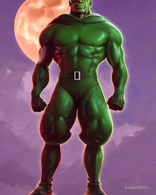 Image similar to luigi bodybuilder in a expensive suit, ernest khalimov body by krista sudmalis, fantasy character portrait, ultra realistic, futuristic background by laurie greasley, concept art, intricate details, highly detailed by greg rutkowski, ilya kuvshinov, gaston bussiere, craig mullins, simon bisley