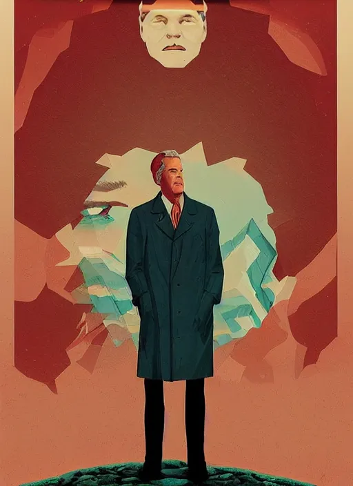 Prompt: Twin Peaks poster artwork by Artem Chebokha, Michael Whelan and Tomer Hanuka, Rendering of Dr. George Clooney dressed as doctor, full of details, by Makoto Shinkai and thomas kinkade, Matte painting, trending on artstation and unreal engine