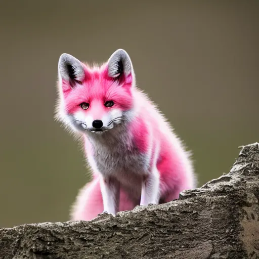 Image similar to pink fox, 8 k, 8 5 mm f 1. 8