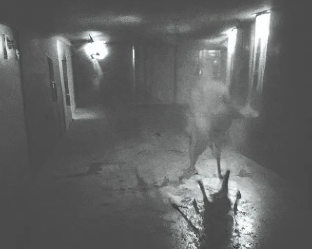 Image similar to horror demon evil transparent spirit attacks in basement interior photo shot on iphone, dynamic pose, middle body shot, sharp focus, grainy, corpse, paranormal, long exposure, flashlight, night, total darkness, poltergeist, aberrations,