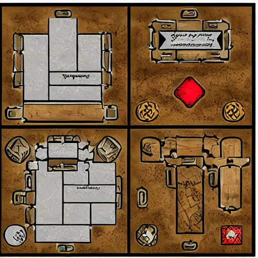 Prompt: a dwarven puzzle box recently dug up from a digsite, illustration dungeons and dragons