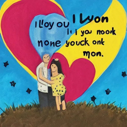 Prompt: i love you to the moon and back