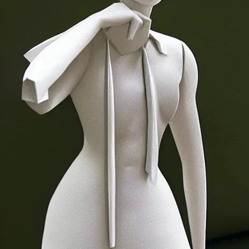 Image similar to paper statue of charlize theron