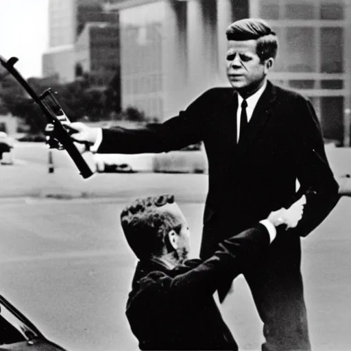 Prompt: jfk shooting lee harvey oswald