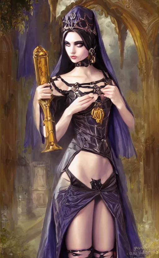 Image similar to Alchemy Imperial Princess knight gothic girl. By Konstantin Razumov, highly detailded