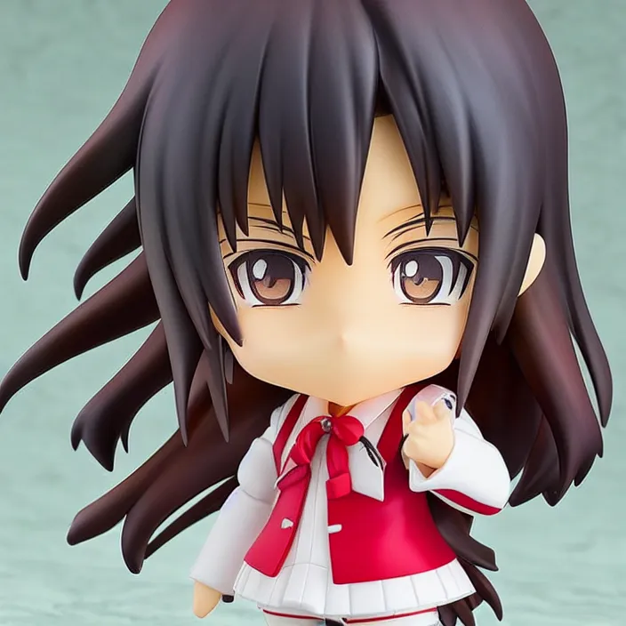 Prompt: An anime Nendoroid of Yoimiya from Genshin Impact, figurine, detailed product photo