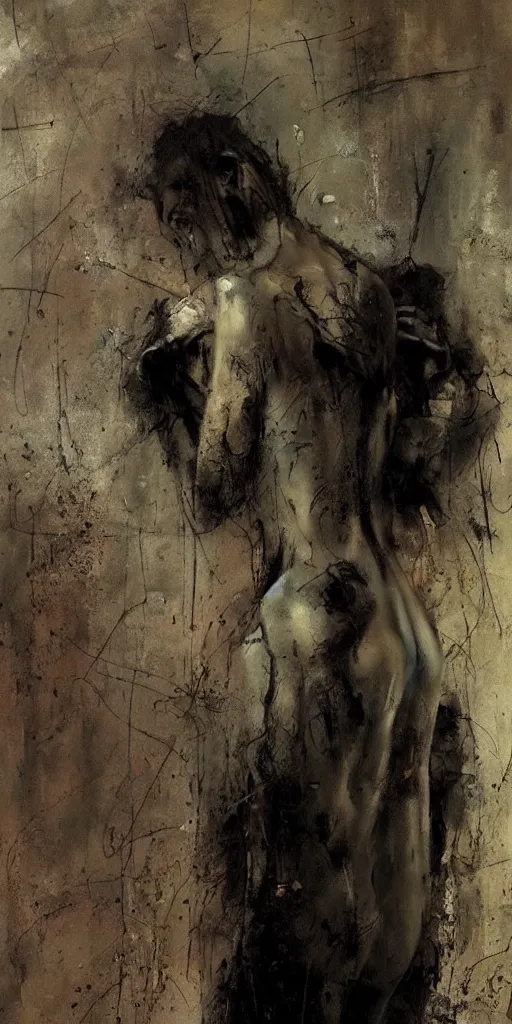 Image similar to grief is the price of love, surrealism, aesthetic, digital art, oil painting, illustration, brush strokes, detailed, by craig mullins, by guy denning, by katia chausheva