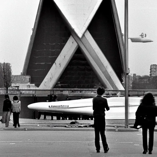 Prompt: a human - concorde chimera, paris 1 9 7 9