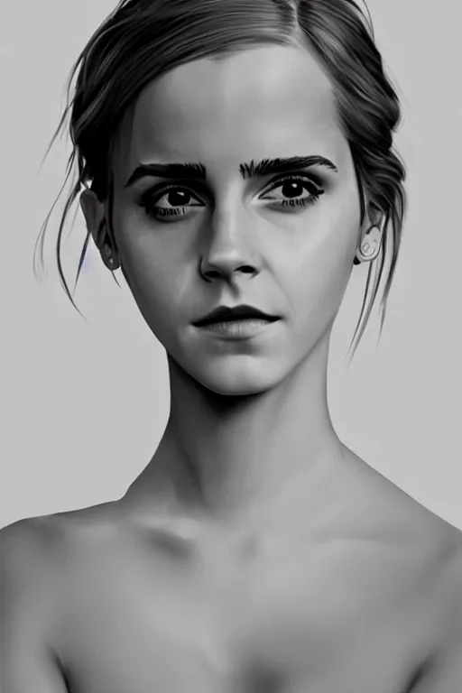 Prompt: emma watson dress decalte, hyper realistic, artstation