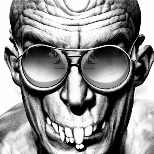 Prompt: hunter s. thompson as dhalsim street fighter, ultra realistic, concept art, intricate details, highly detailed, photorealistic, octane render, 8 k, unreal engine, art by frank frazetta, simon bisley, brom