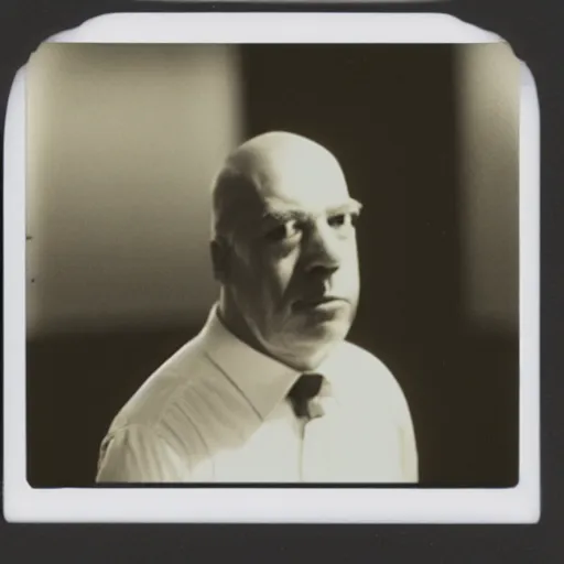 Image similar to a still polaroid photo of the real homer simpson