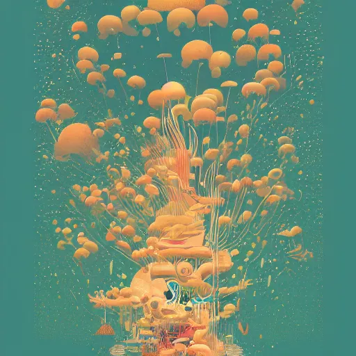 Image similar to illustration of Happiness, by Victo Ngai and James Gilleard and Bruce Pennington