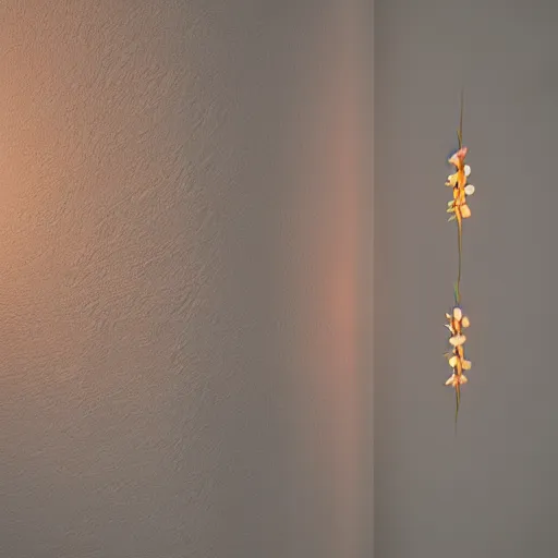 Prompt: Luminescent flower blooming at twilight, realism, photorealism, f 3.5, photography, octane render, highly detailed, vray, volumetric lighting, unreal engine