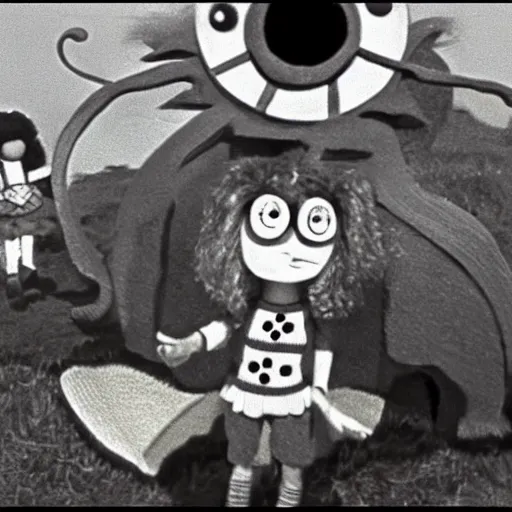 Prompt: Stills from The Magic Roundabout - the BBC childen's series by Eric Thompson (1977)