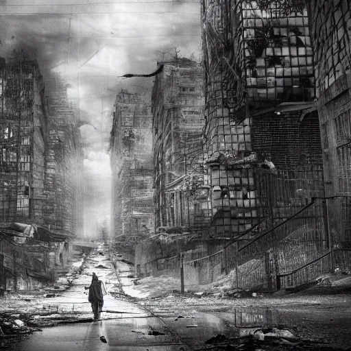 Image similar to a huge abandon city that is very creepy looking