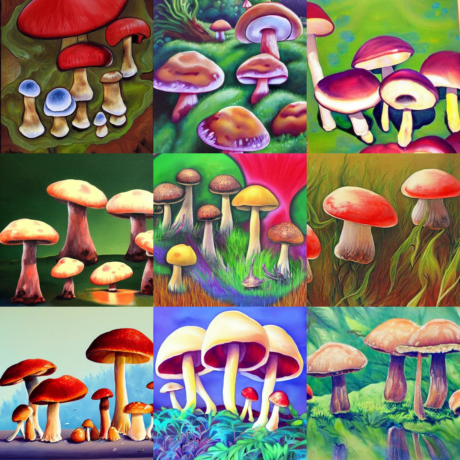 Image similar to a beautiful painting of mushrooms by Tokio Aoyama, Mario Martinez, David Normal