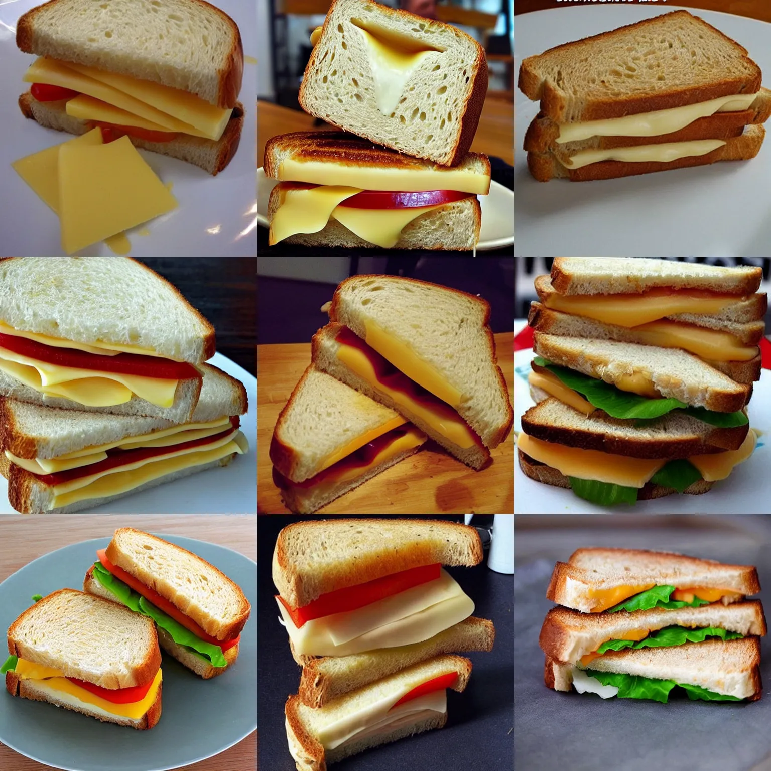 Prompt: perfect cheese sandwich. omg this picture makes me so unbelievably hungry