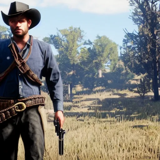 Image similar to Theo von in red dead redemption 2