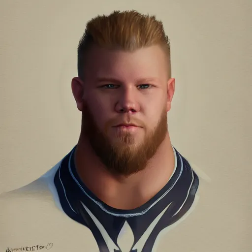 Image similar to portrait from Alexander Wolfe (WWE) , Artstation