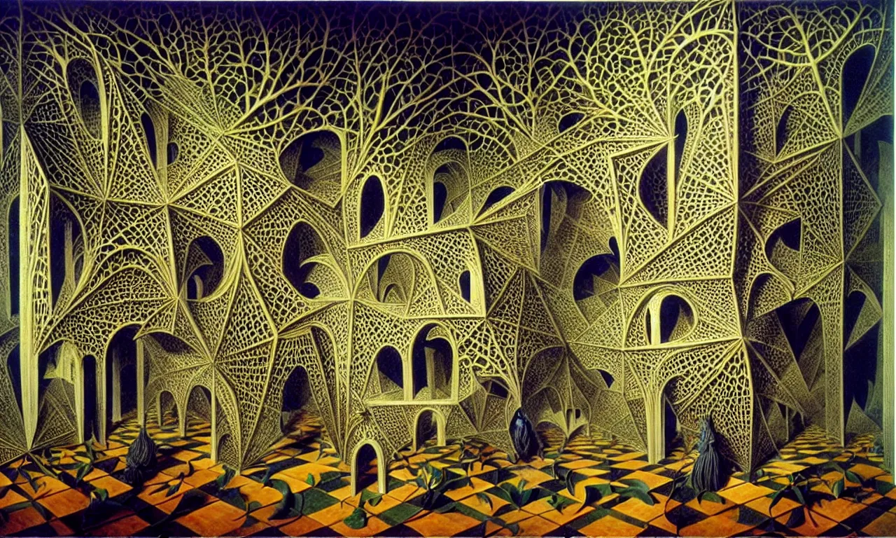 Prompt: building, jungle!!!!!!!!!!!!!!!!!!!!, kirigami, dichromatism, paradox, volumetric light, insanely detailed and intricate, hypermaximalist, elegant, ornate, hyper realistic, super detailed, by remedios varo uranga