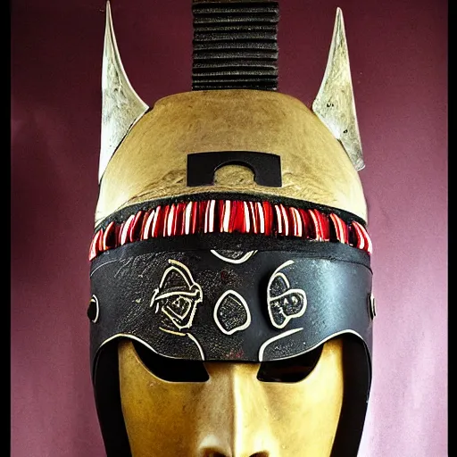 Prompt: samurai warrior mask