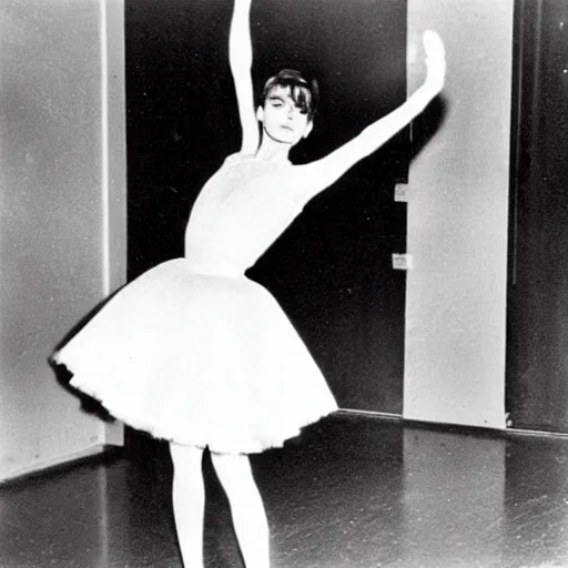 Prompt: “a photo of Audrey Hepburn dancing ballet”