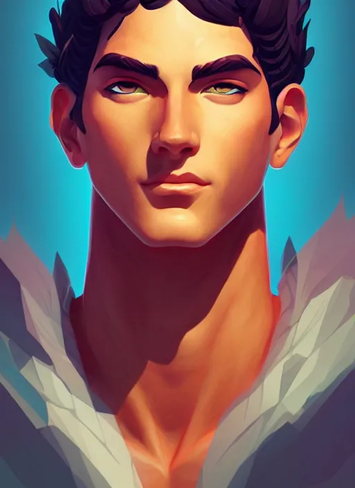 Image similar to the god hermes, portrait, sharp focus, digital art, concept art, detailed, post processed, dynamic lighting, trending on artstation, by emylie boivin and rossdraws