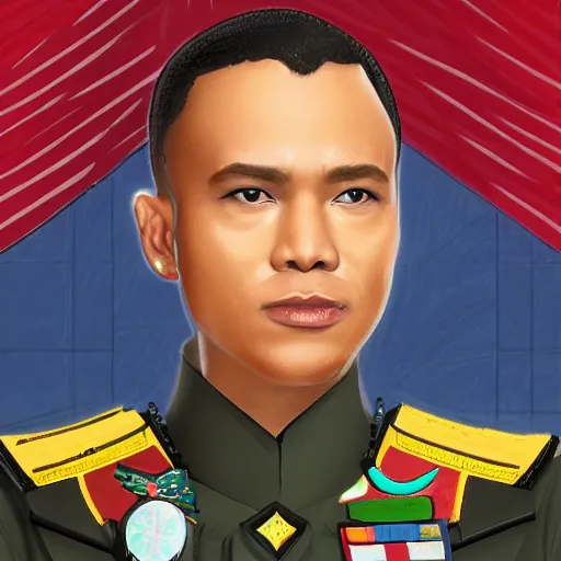 Prompt: a portrait of galactic ai lanyakea republic human president military form clothes design ultra detailed