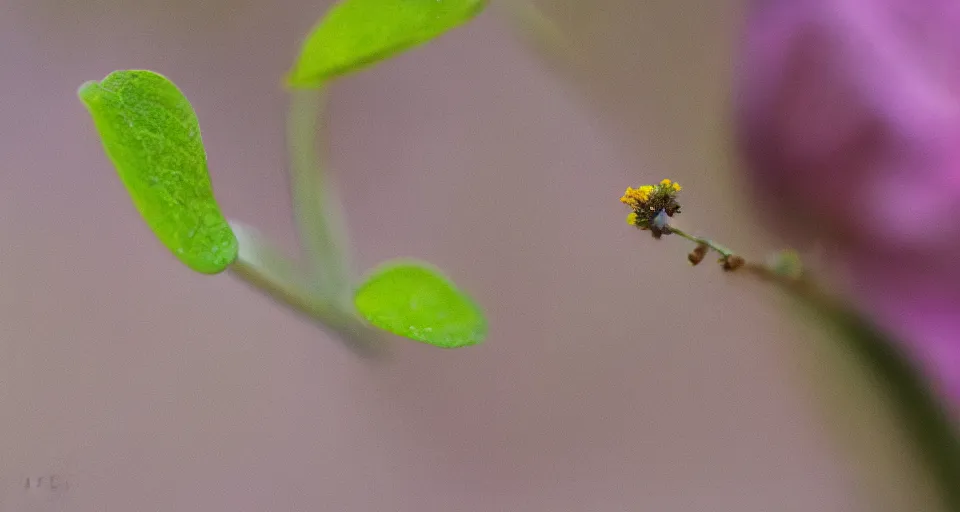 Prompt: micro photography of a wallflower, photoreal, detailed, holden hours, 8 k