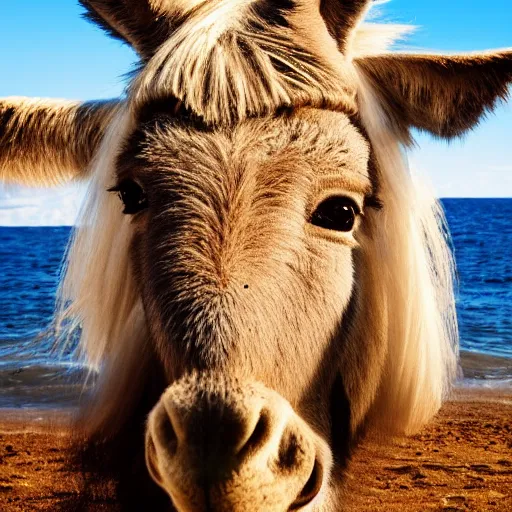 Prompt: a donkey in the style of pamela anderson, very detailed, 4 k, photorealistic