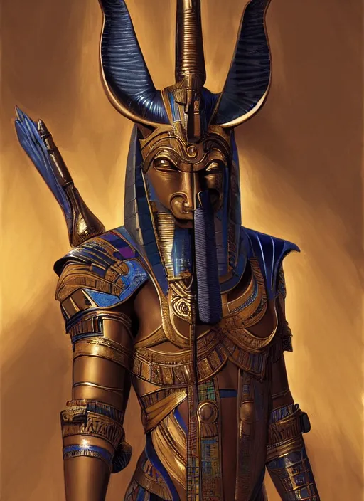 Prompt: digital _ painting _ of _ anubis egyptian god _ by _ filipe _ pagliuso _ and _ justin _ gerard _ symmetric _ fantasy _ highly _ detailed _ realistic _ intricate _ port