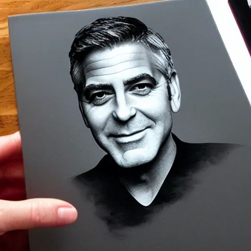 Image similar to edible george clooney made step by step, from the beautiful'how to make food art step by step collection ', dslr