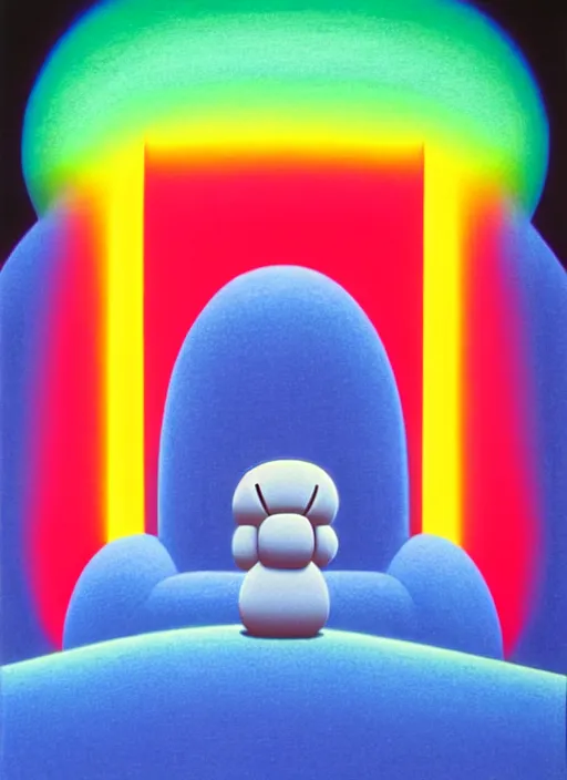 Image similar to ghost by shusei nagaoka, kaws, david rudnick, airbrush on canvas, pastell colours, cell shaded, 8 k