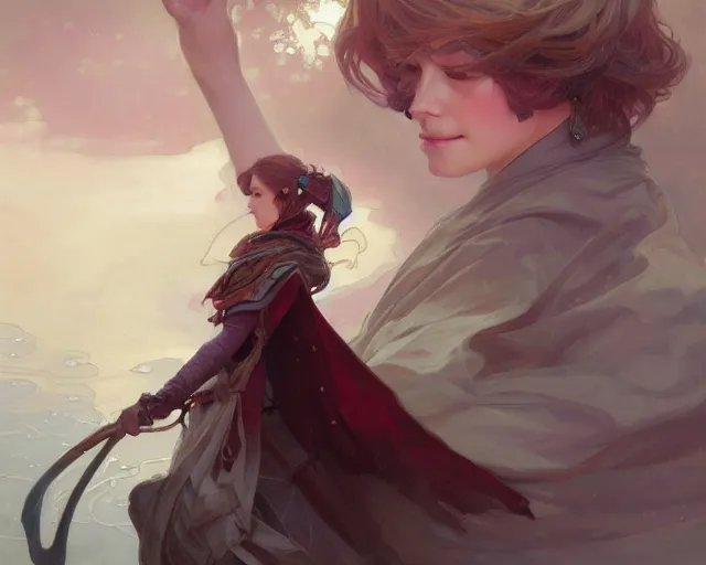 Image similar to photography of anne packard, deep focus, d & d, fantasy, intricate, elegant, highly detailed, digital painting, artstation, concept art, matte, sharp focus, illustration, hearthstone, art by artgerm and greg rutkowski and alphonse mucha