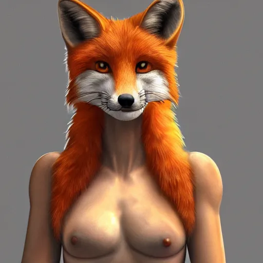 Prompt: a humanoid anthro furry fox character, digital art, highly detailed, trending on FurAffinity