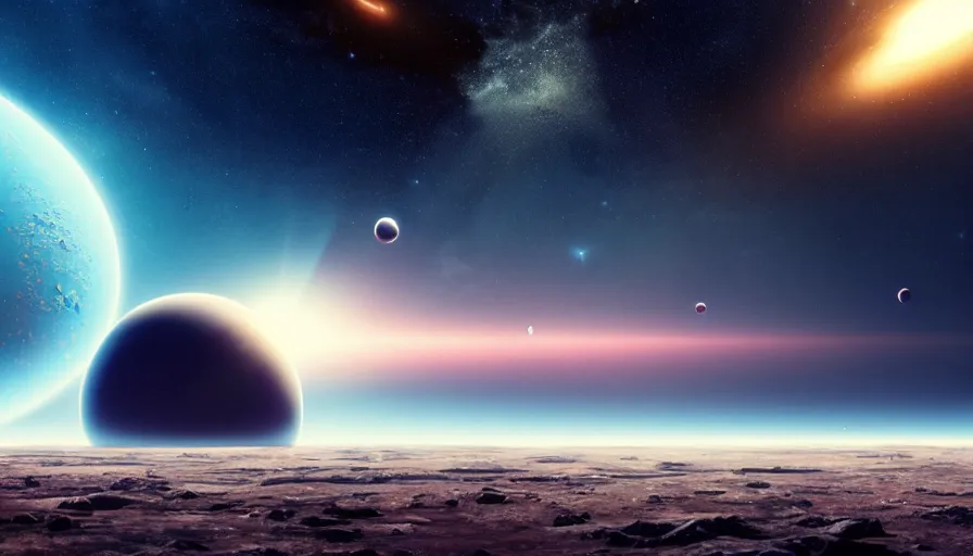 View from Desolate Planet Desktop Wallpaper - Space Wallpaper 4K
