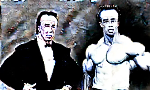 Image similar to arnold and sylvester