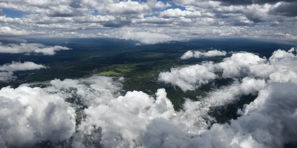 Prompt: waterfall of clouds in the sky