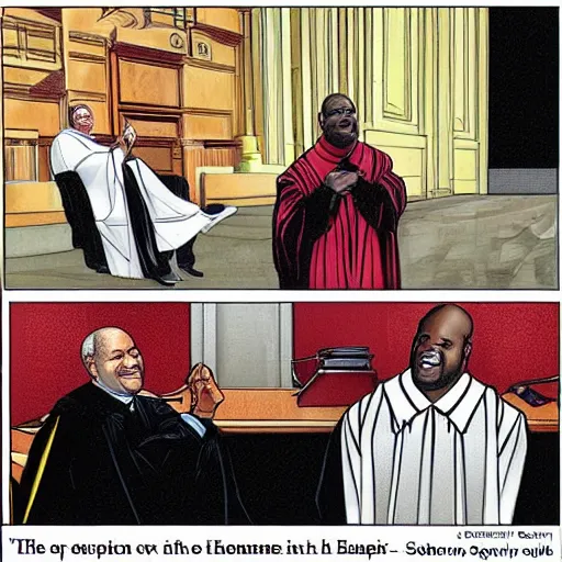 Prompt: Shaquille O'Neal as a Supreme Court Justice