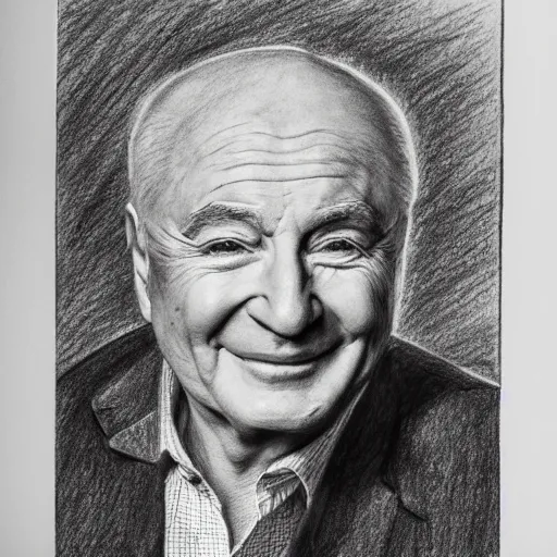 Image similar to piero angela pencil drawing